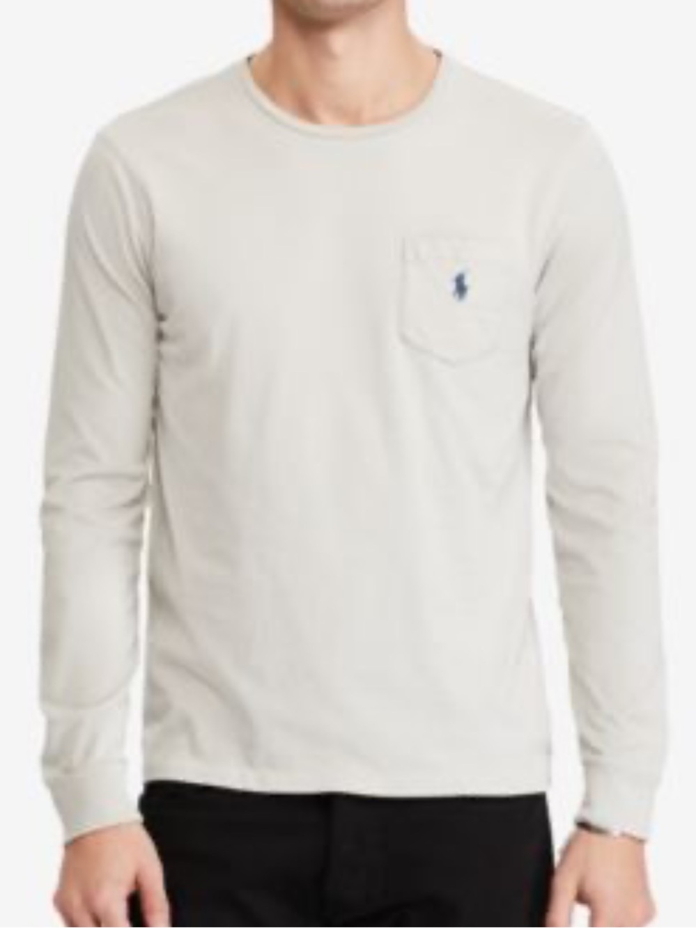 Polo Ralph Lauren Men’s Long Sleeve Pocket Logo Long Sleeve Tee in White size XL - Picture 2 of 11